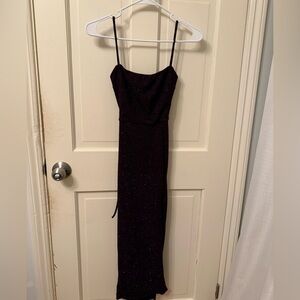 Elegant Black Spaghetti Strap Dress